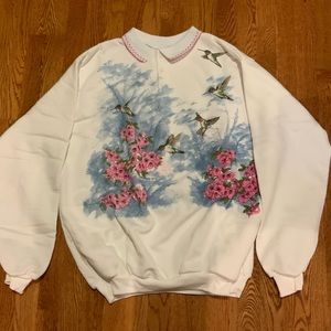 Sweatshirt Birds Floral Art Unlimited Sportswear XXL